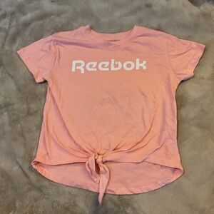Reebok Pink Tie-Front T-Shirt